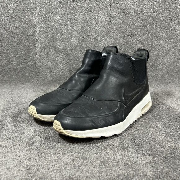 Nike Air Max Thea 859550-001 Women's Size 9 Black Mid Leather Pull On Boot Used - Picture 5 of 13